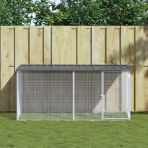 Chicken Cage with Roof in Anthracite Galvanised Steel for Small Animals  Versatile and Durable