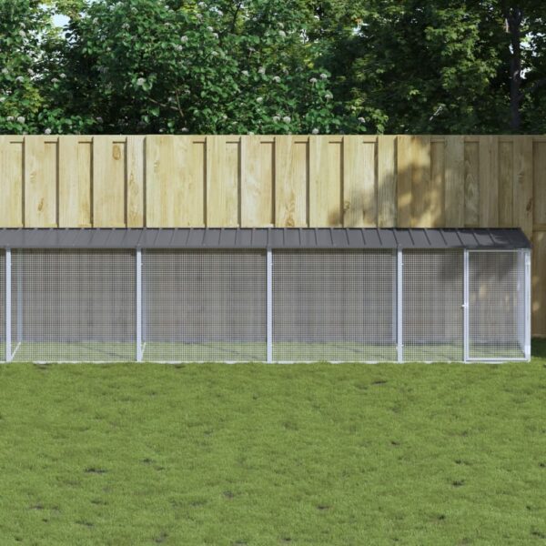 Chicken Cage with Roof Anthracite 803x98x90 cm Galvanised Steel