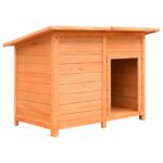 Wooden Dog House Outdoor Kennel with Weather-Resistant Roof for Dogs 120x77x86 cm