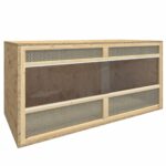 Terrarium for Reptiles and Small Animals with Glass and Engineered Wood 100x47x47 cm