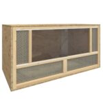 Terrarium for Reptiles and Small Animals with Glass and Engineered Wood 80x40x40 cm