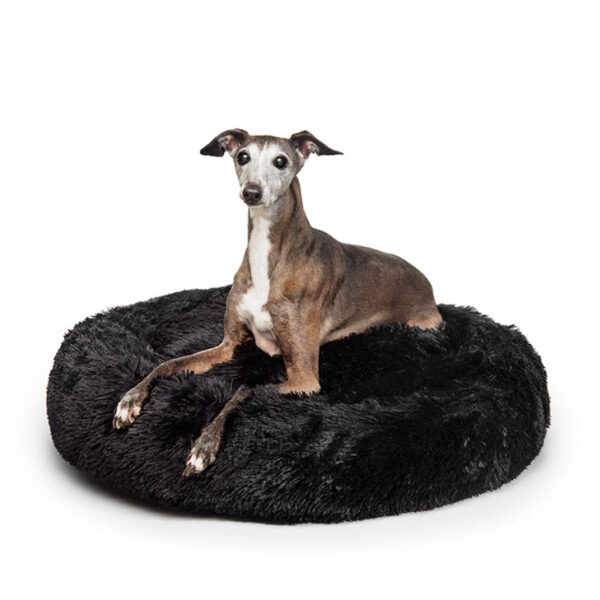 Calming Dog Bed Australian Made Washable Faux Fur Anti Anxiety Medium 80 cm