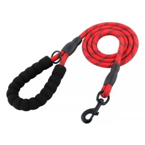 1.5 Metre Dog Lead with Foam Handle and Reflective Threads for Comfortable Walks