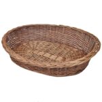 Willow Dog Basket Pet Bed Natural Lightweight Comfortable for Medium Dogs 90 cm