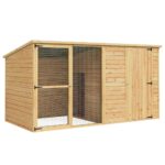 Dog Kennel Extra Large 2.28M Wooden House Bed Outdoor Pet Puppy Cabin Log