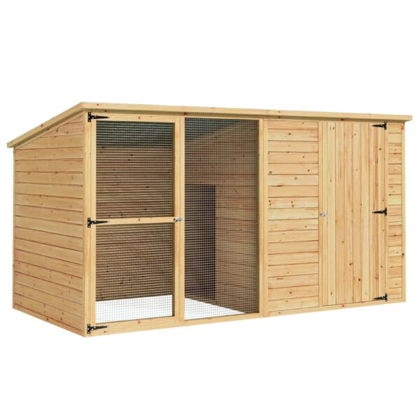 Dog Kennel Extra Large 2.28M Wooden House Bed Outdoor Pet Puppy Cabin Log