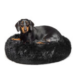 Calming Dog Bed Australian Made Washable Faux Fur Anti Anxiety Pet Bed Small