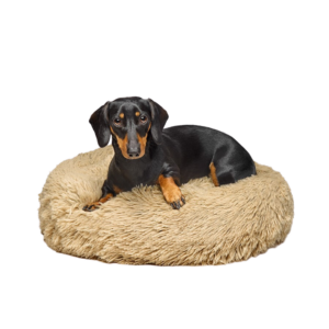 Calming Dog Bed Australian Made Vegan Faux Fur Anti Anxiety Pet Bed Small 60cm