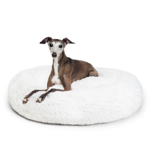 Calming Dog Bed Australian Made Washable Faux Fur Anti Anxiety Pet Bed Medium