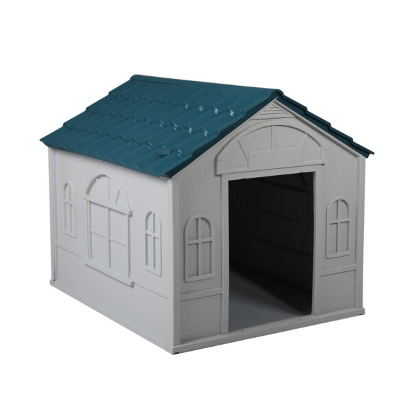 Dog Kennel Outdoor Indoor Pet Plastic XL Blue