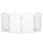 Wooden Pet Gate Dog Fence Safety White