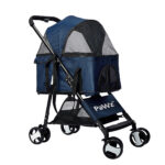 Large Pet Stroller Dog Cat Carrier Blue