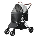 4 Wheels Pet Stroller Dog Cat Pram