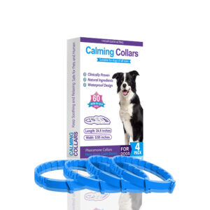 Calming Collars Dogs Adjustable Blue 4 Pack Natural Stress Relief Size