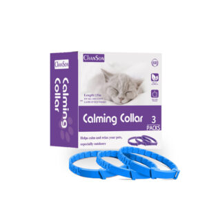 Calming Collars for Cats Adjustable Natural Anxiety Relief 3 Pack Blue